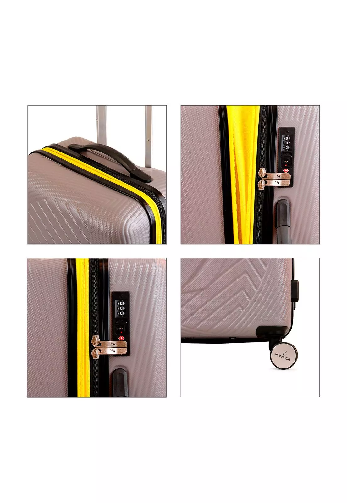 Pack 2 maletas Nautica S+L Bahamas 10kg y 23kg gris-2