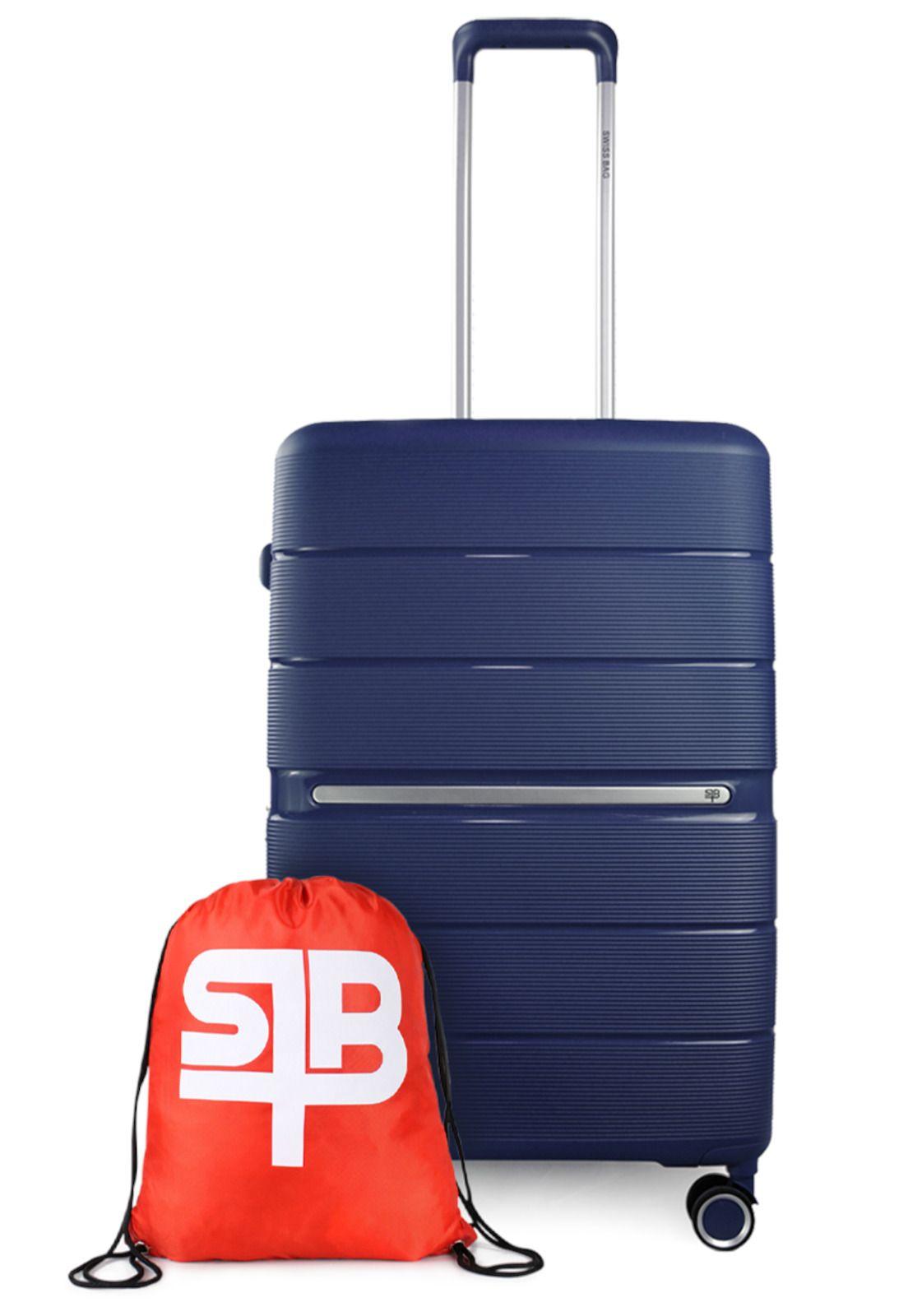 Maleta mediana Xpos azul + morral de regalo Swiss Bag-0