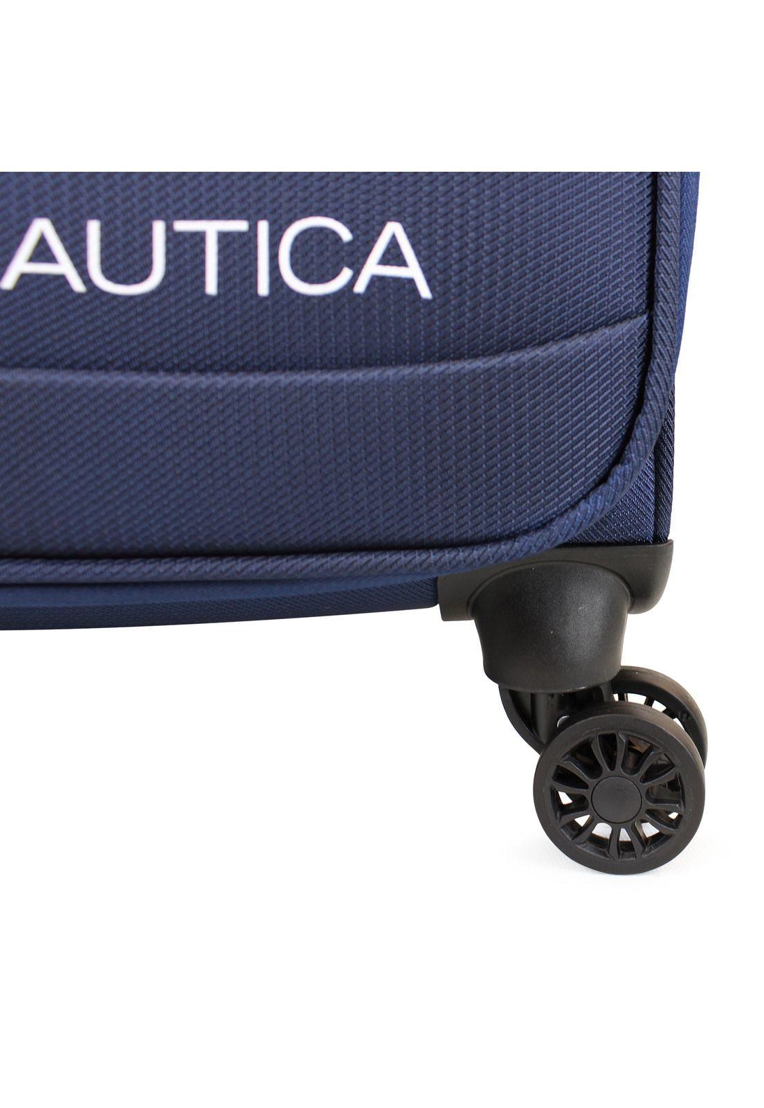 Maleta blanda de tela grande Nautica Lisboa L 23kg azul-4