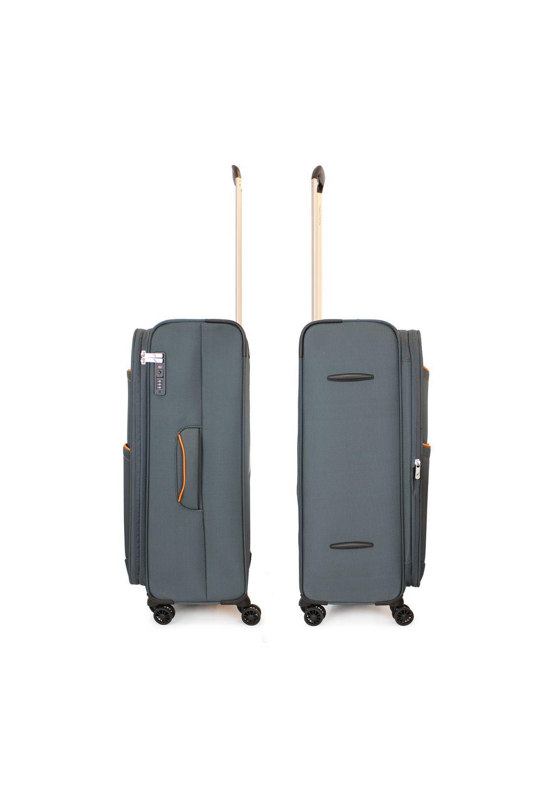 Maleta blanda de tela mediana Nautica Lisboa 20kg gris-6