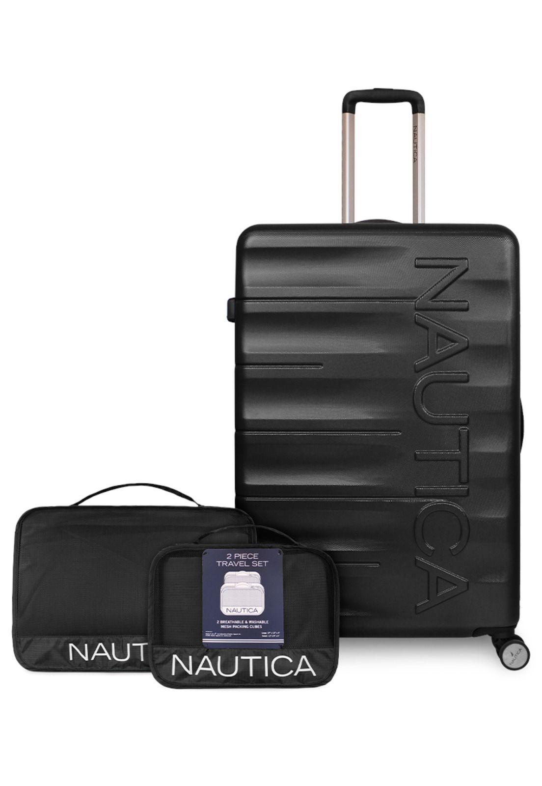 Pack Maleta grande Ibiza 23kg negra + Organizador Nautica-0