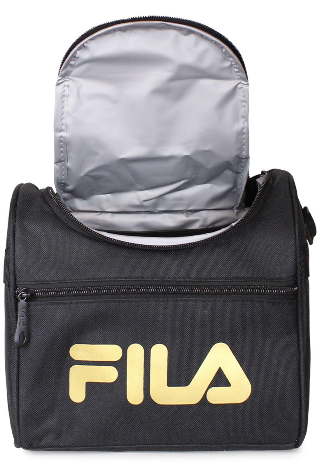 Set FILA Mochila 16lts Urbanix + Lonchera térmica + Estuche Spark negro-gold-3
