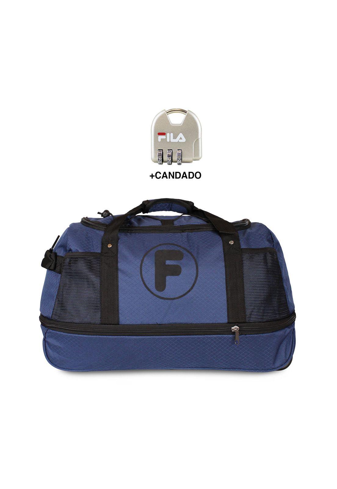 Bolso Mochila con Ruedas Goliat azul + Candado FILA-0