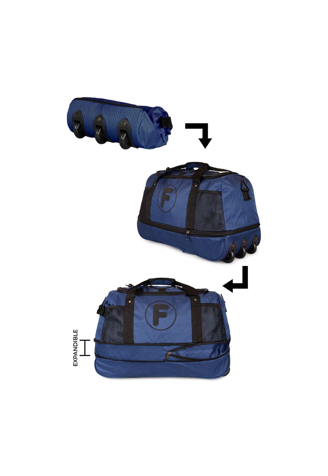 Bolso Mochila con Ruedas Goliat azul + Candado FILA-1