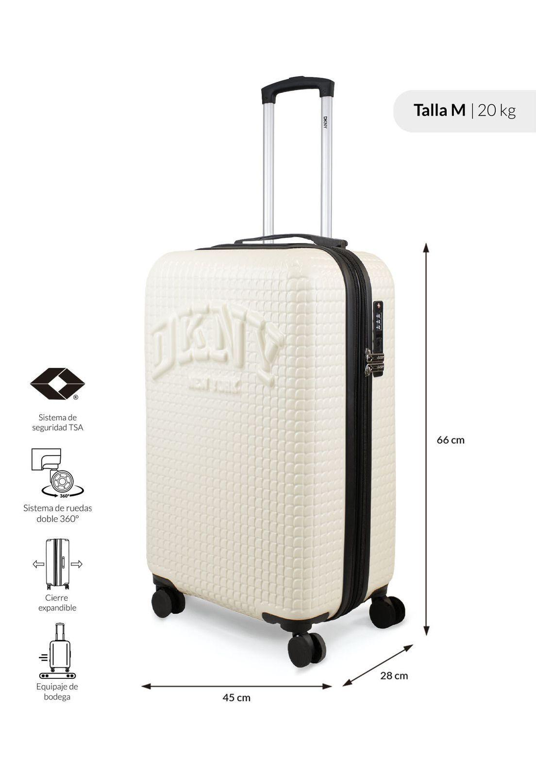 Pack 2 Maletas Donna Karan Hot Town M 20k + L 23k blanca DKNY-2