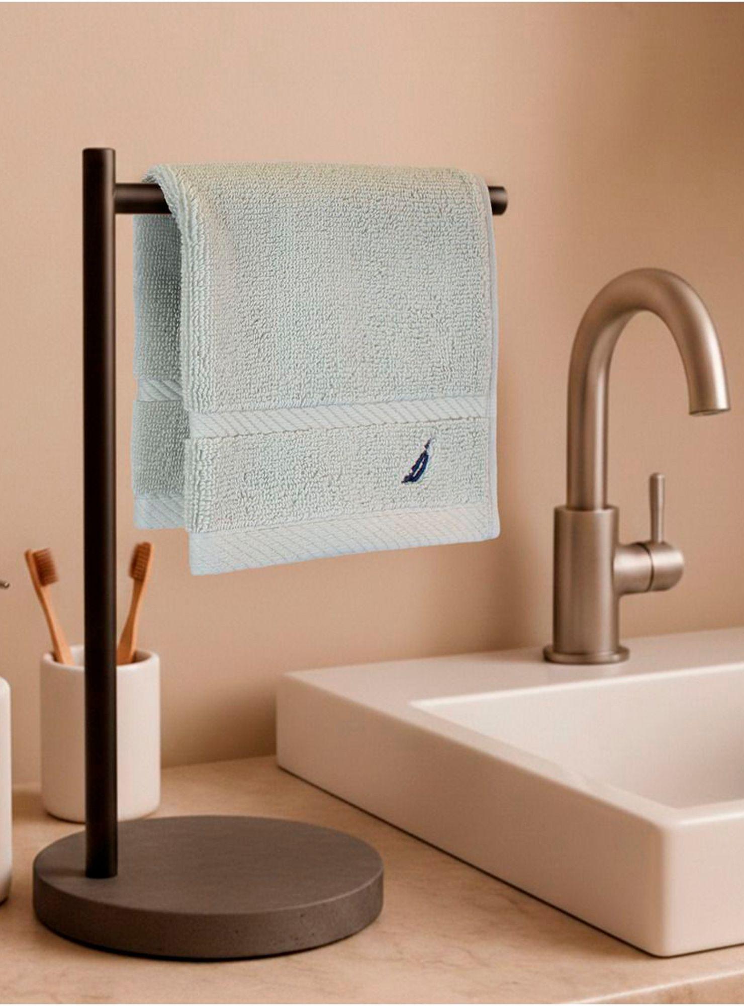Toalla de cara SIGNATURE Nautica 100% algodón 33x33cm premium gris claro-0