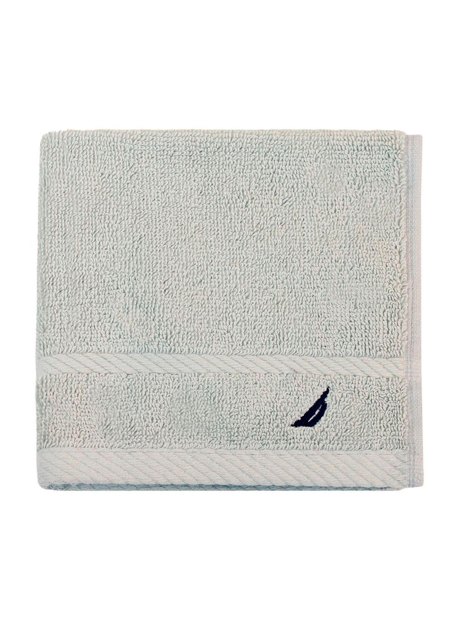 Toalla de cara SIGNATURE Nautica 100% algodón 33x33cm premium gris claro-1