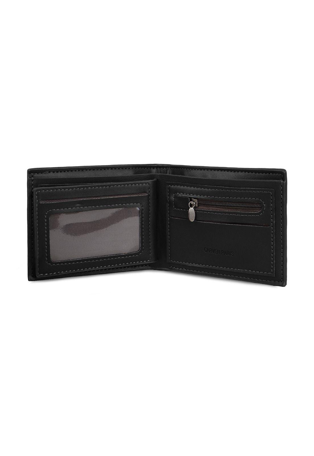 Billetera hombre Lucca negra con monedero Carven Paris-6