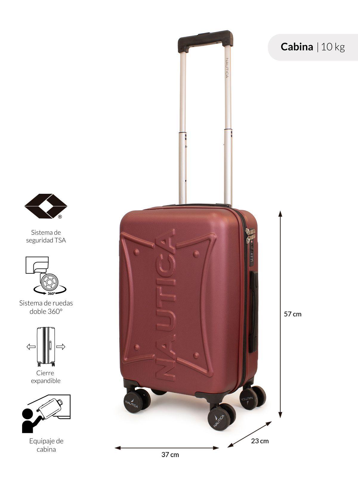 Maleta de cabina Nautica Crown S 10kg burdeo-4