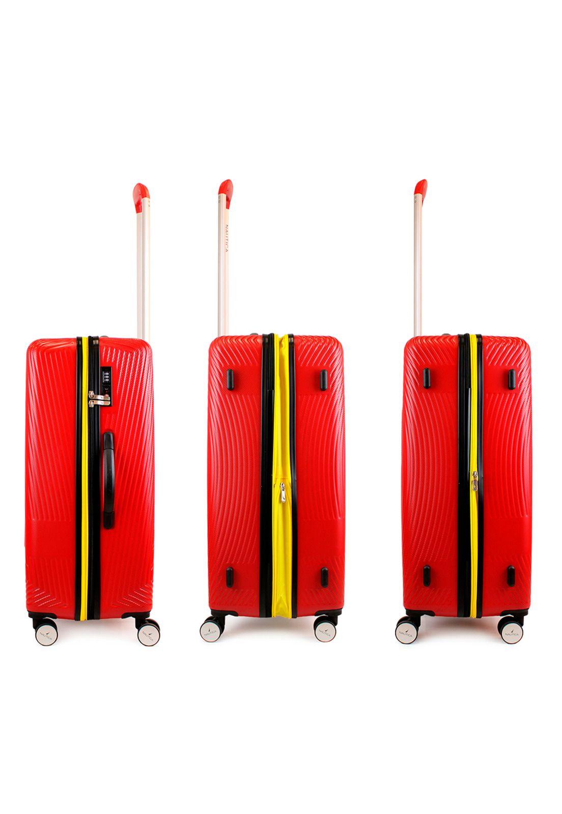 Pack 2 maletas Nautica S+M Bahamas 10kg y 20kg roja-4