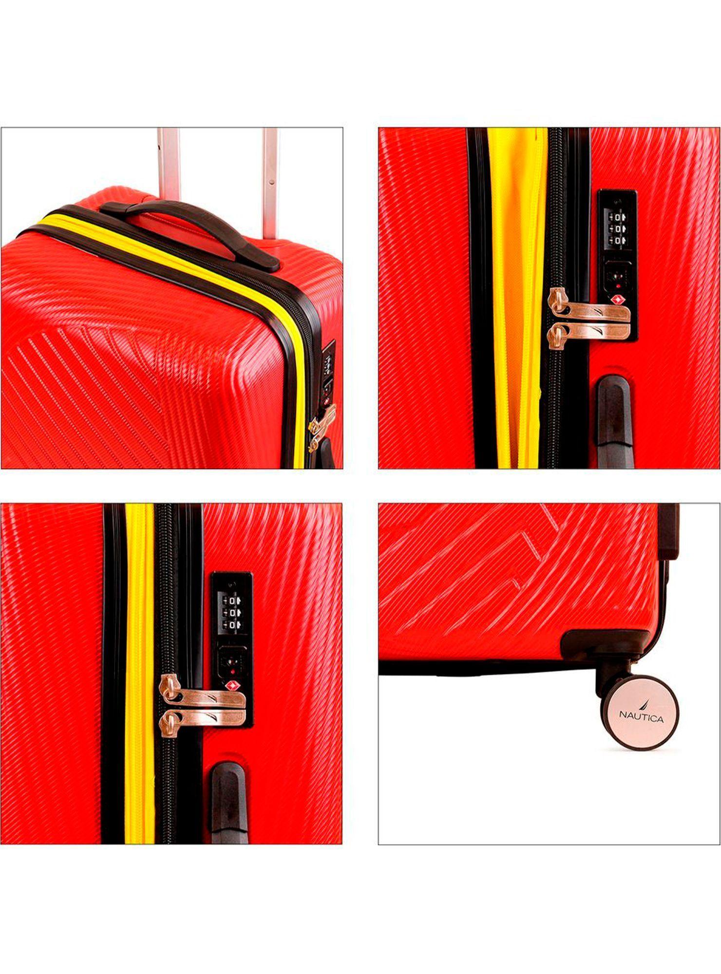 Pack 2 maletas Nautica S+M Bahamas 10kg y 20kg roja-2