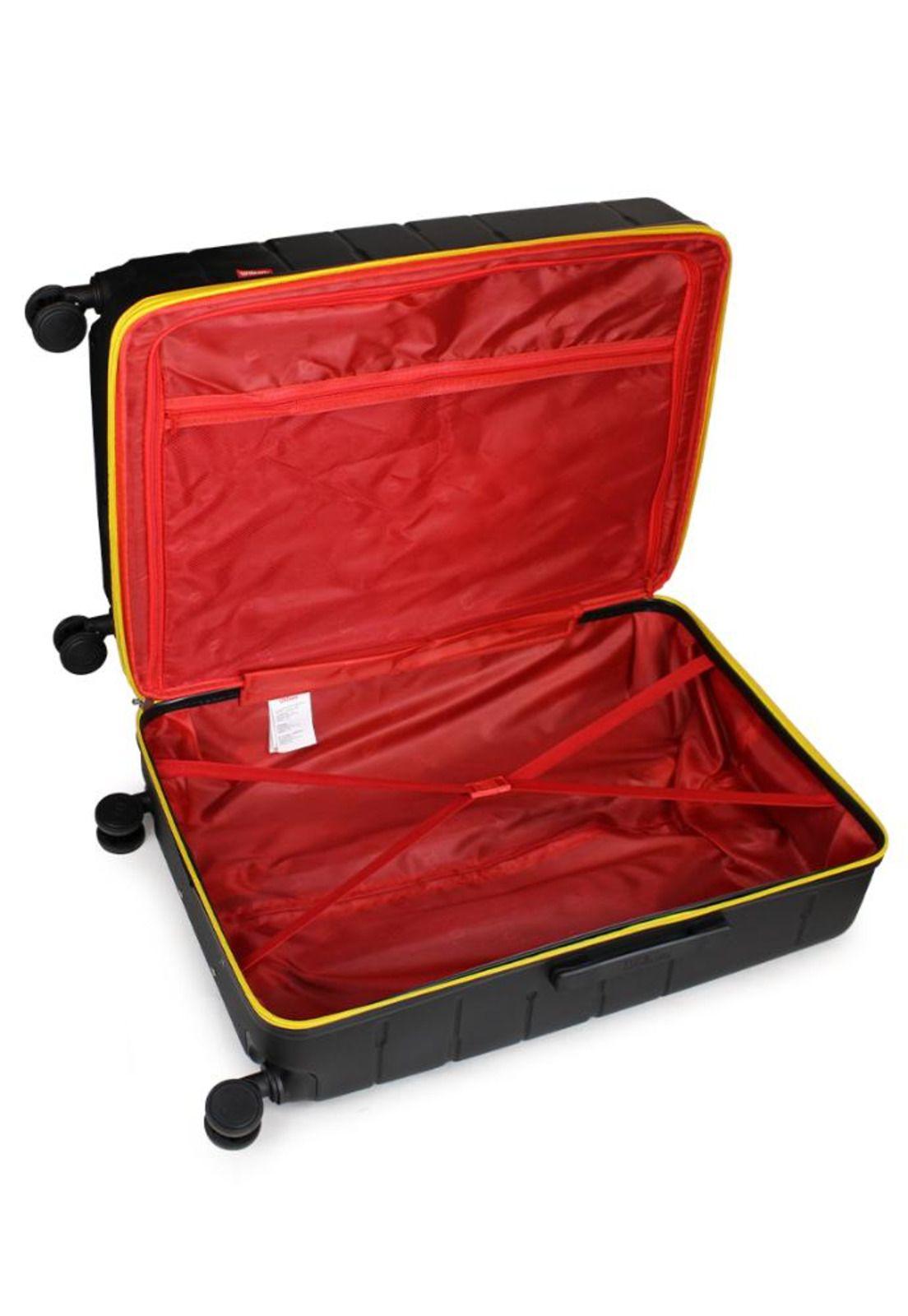 Maleta Madison negra-amarillo L grande 23kg  Wilson-2