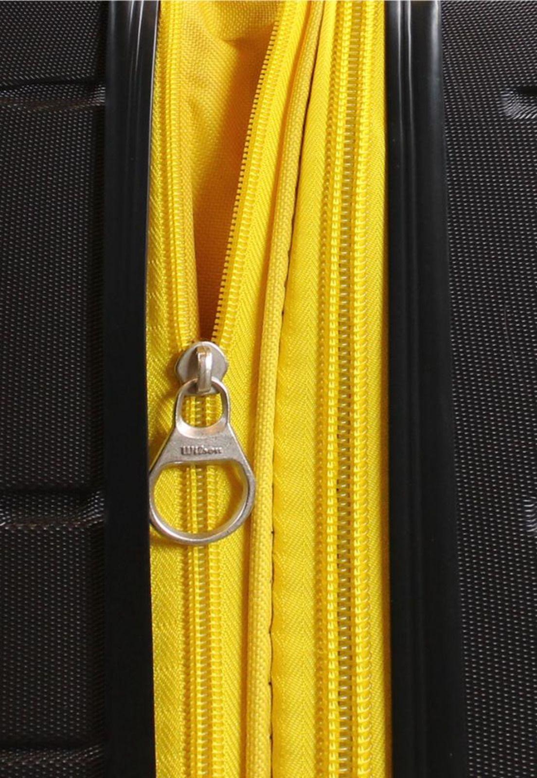 Maleta Madison negra-amarillo L grande 23kg  Wilson-6