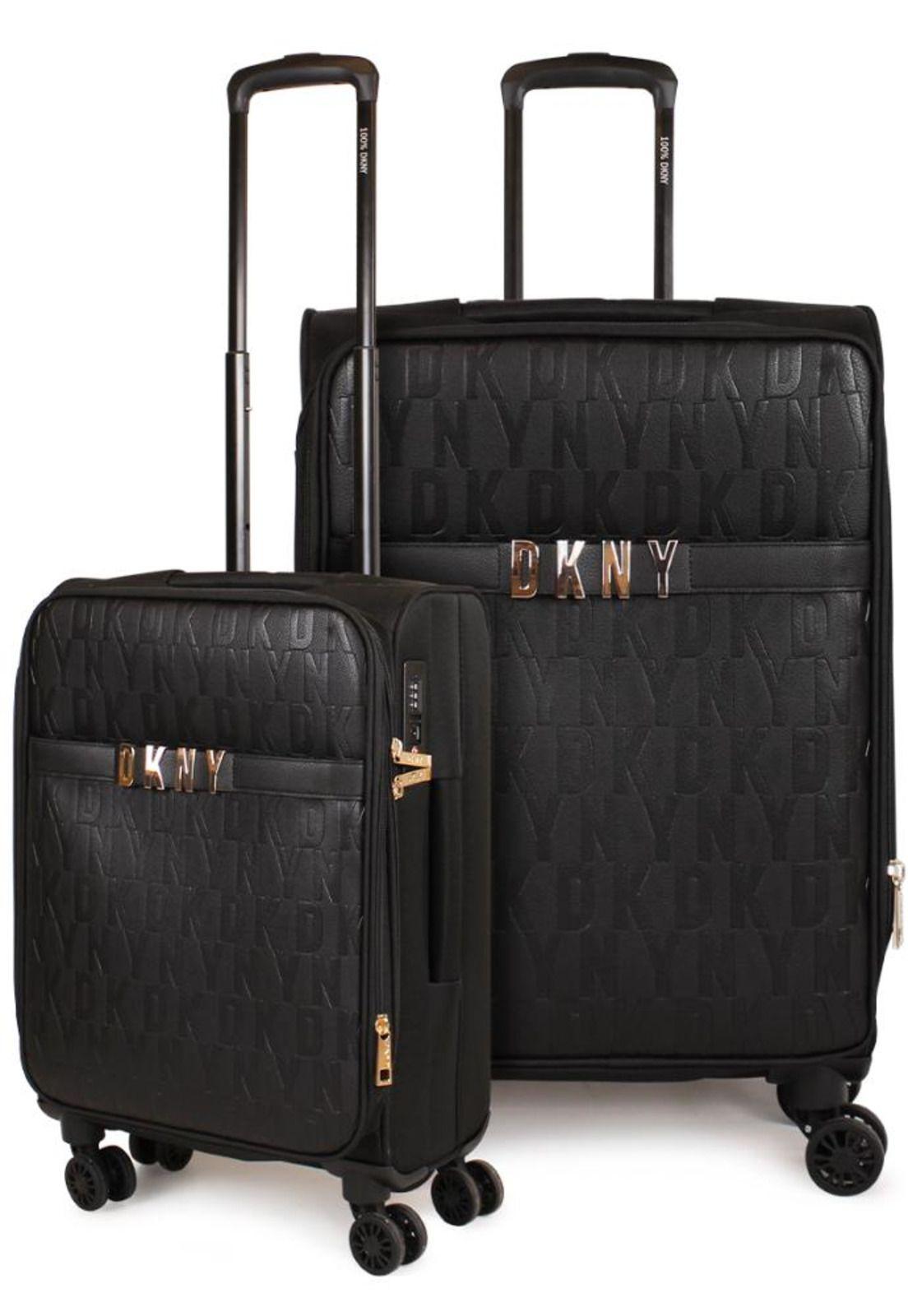 Pack 2 Maletas blandas Donna Karan IMPRESSIONIST S 10kg + L 23kg negra DKNY-0