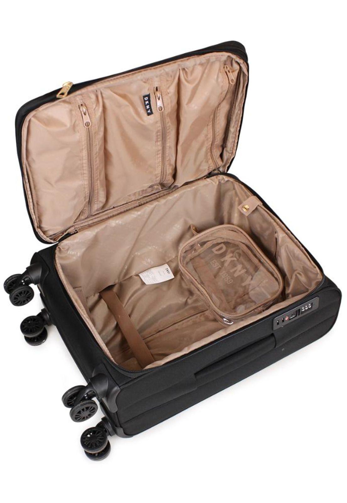 Pack 2 Maletas blandas Donna Karan IMPRESSIONIST S 10kg + L 23kg negra DKNY-2