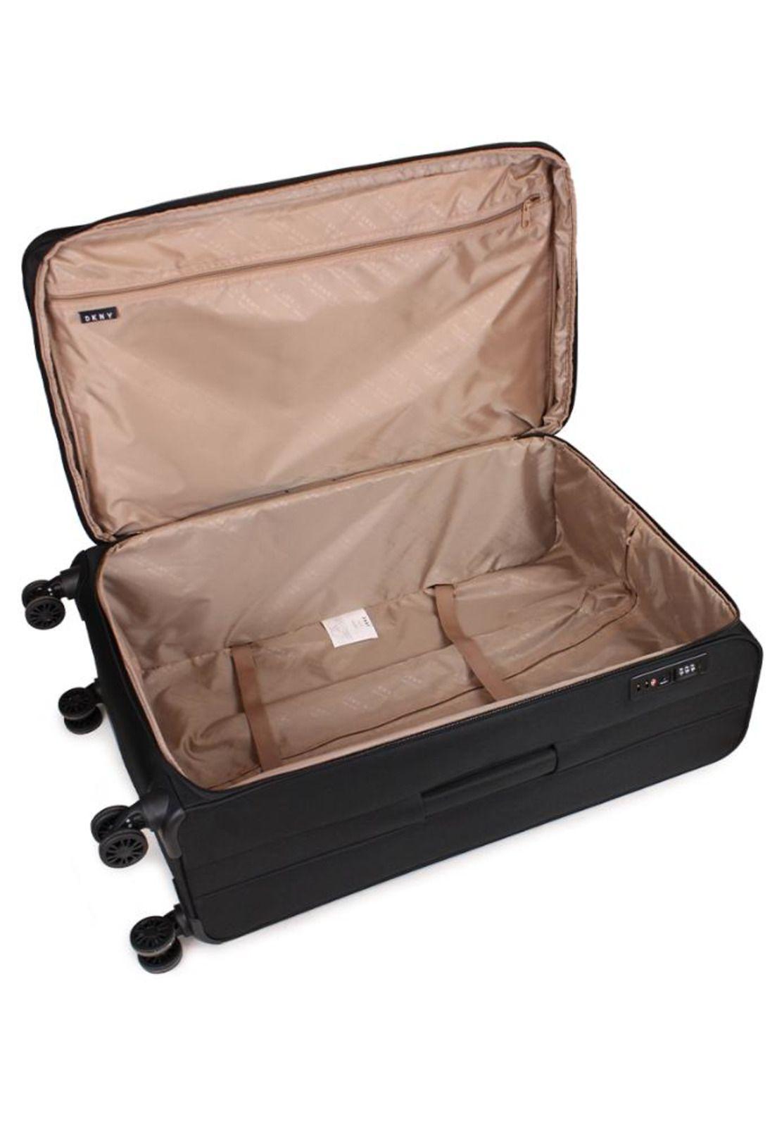 Pack 2 Maletas blandas Donna Karan IMPRESSIONIST S 10kg + L 23kg negra DKNY-4