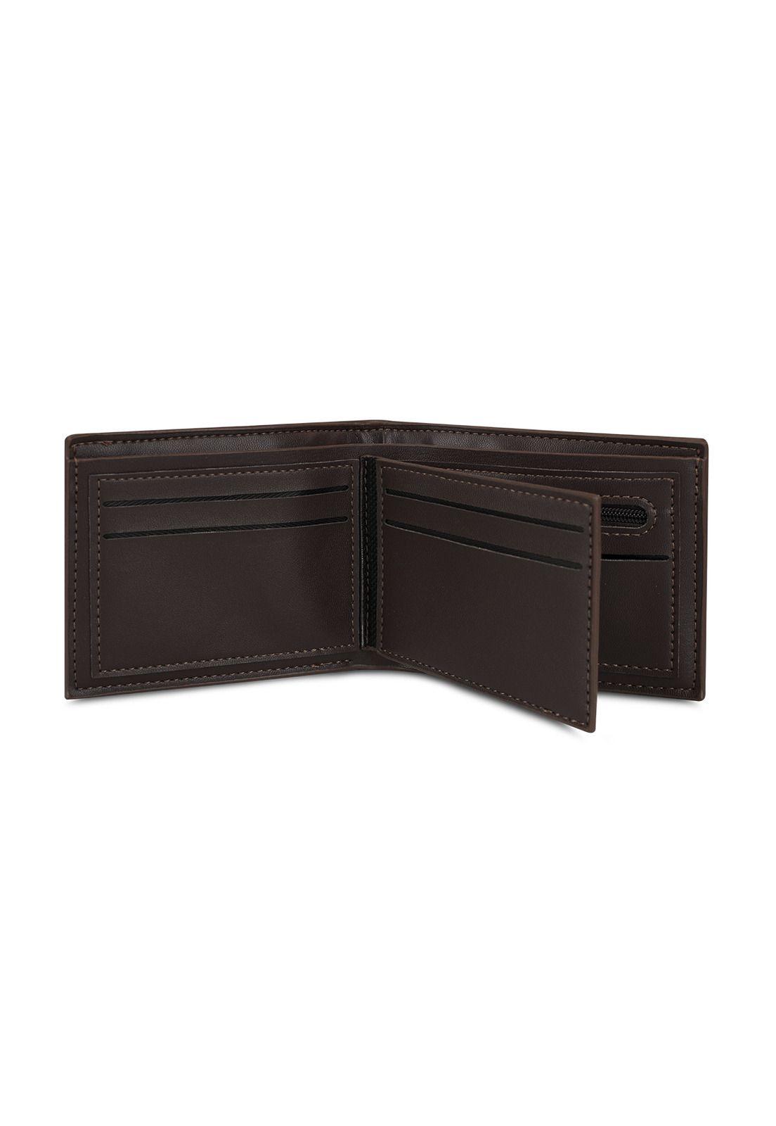 Billetera hombre Lucca café oscuro con monedero Carven Paris-5