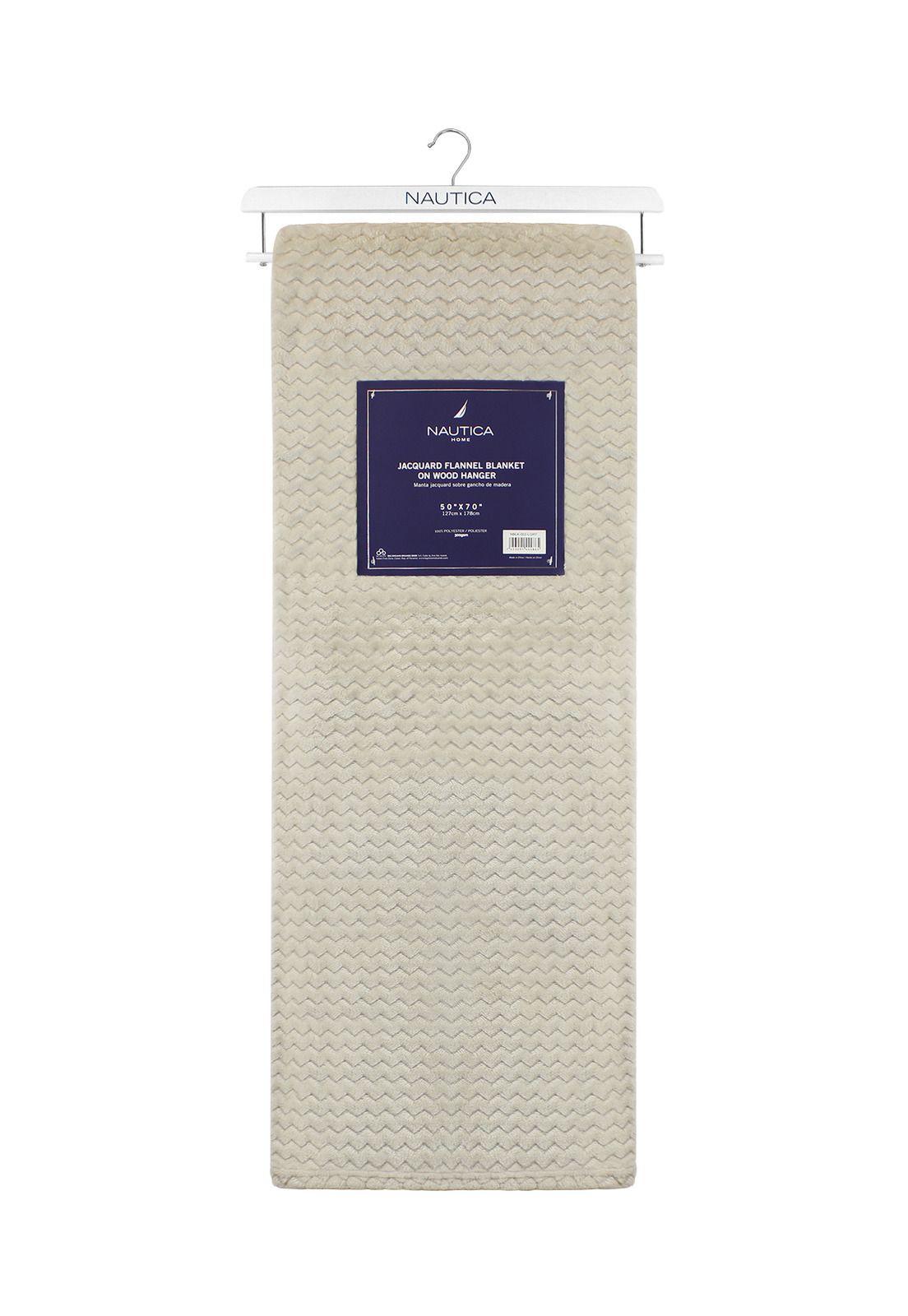 Manta de Cama Nautica Home Jacquard Franela suave 127x178cm-5