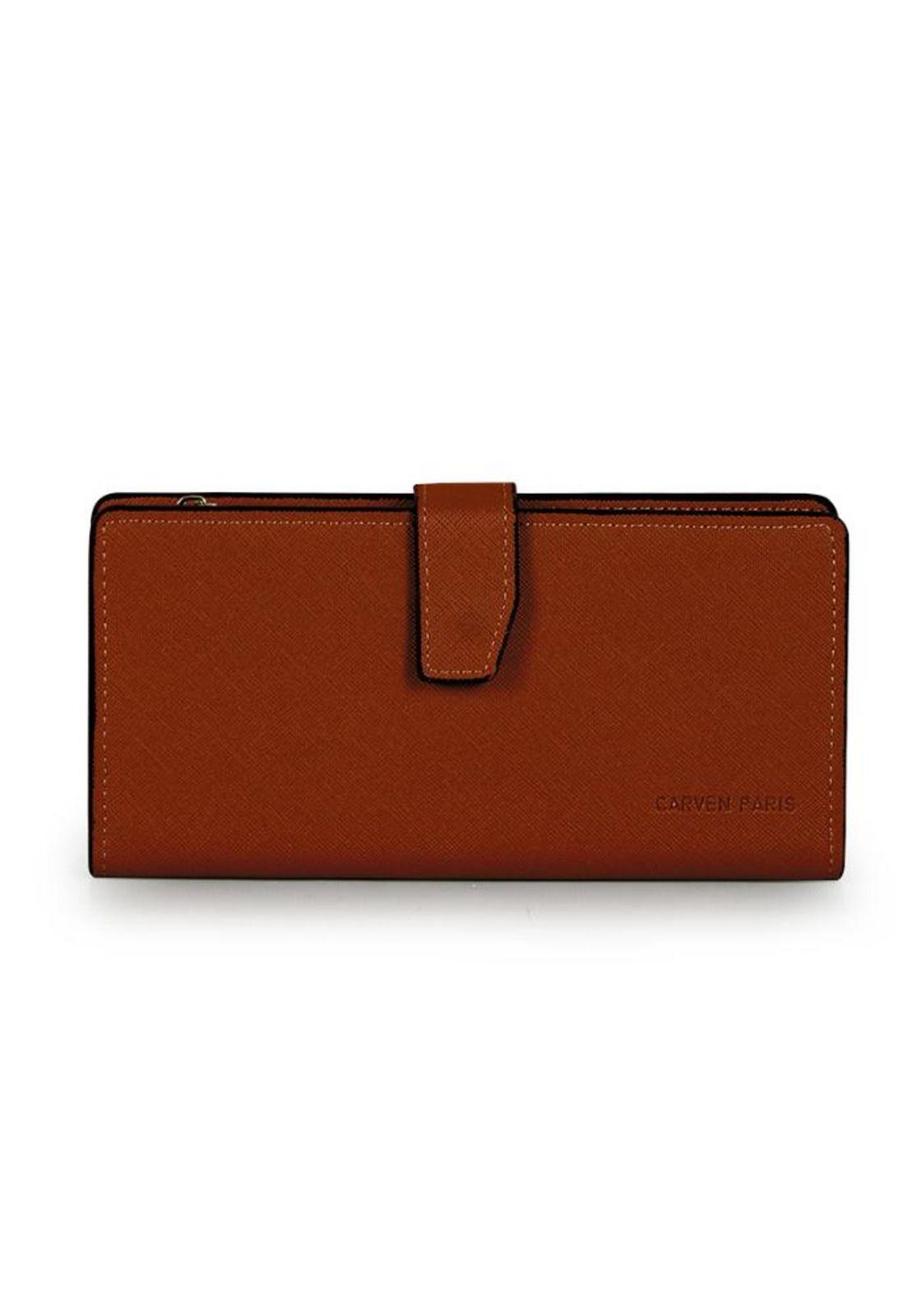 Billetera mujer Vesta café Carven-4