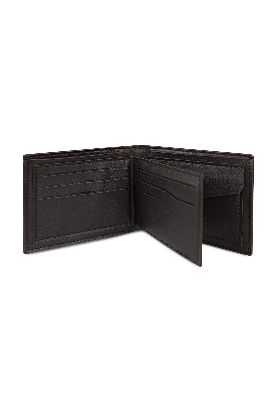 Billetera hombre Enzo café oscuro con monedero Carven Paris-5
