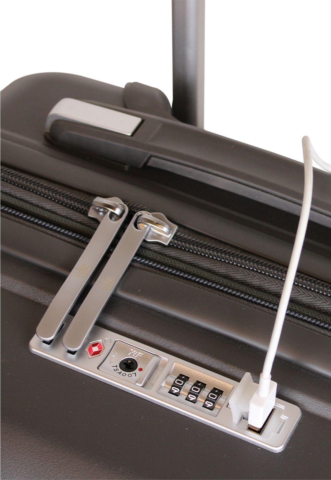 Maleta cabina Xpos gris + Morral de regalo Swiss Bag-2