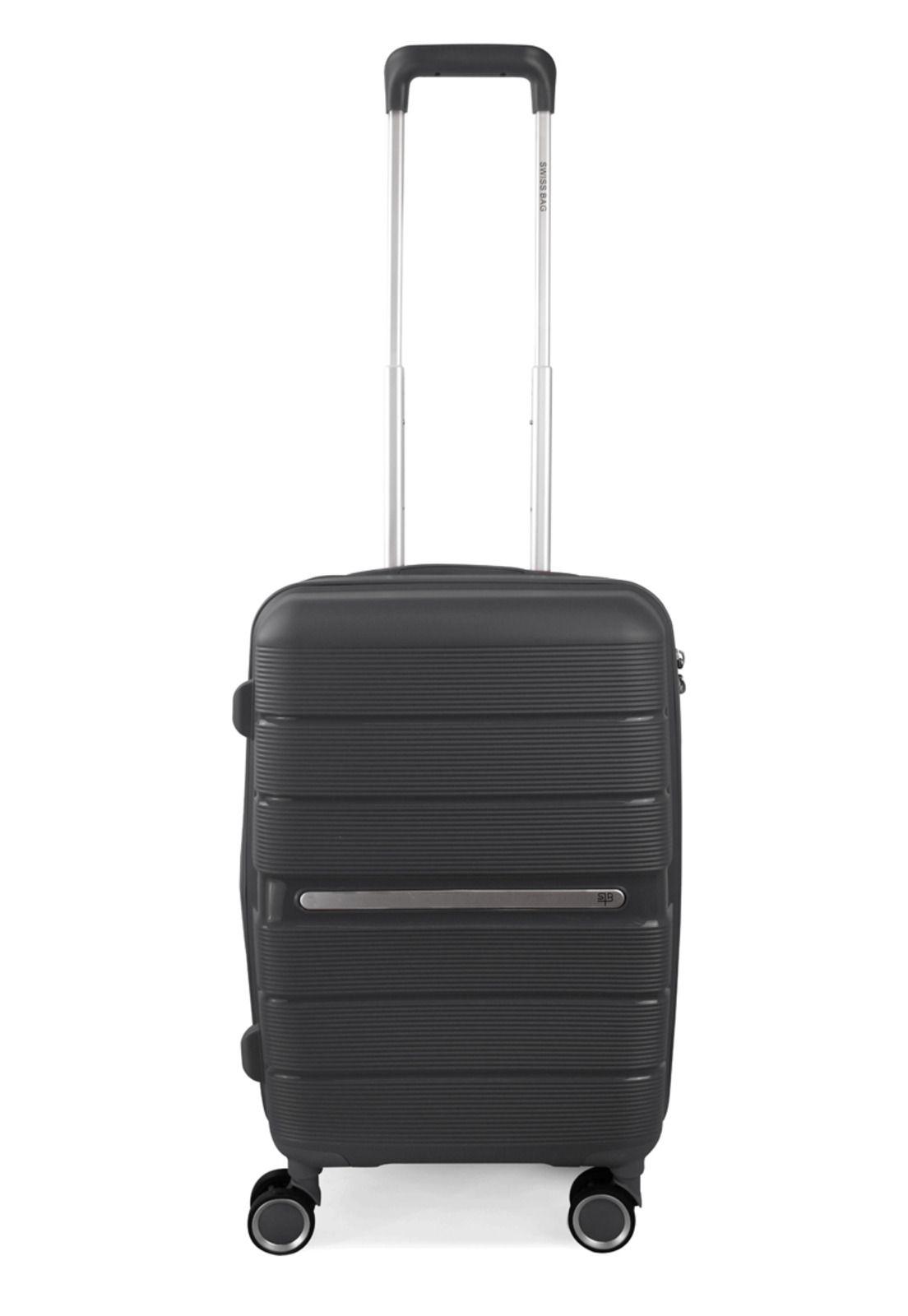 Maleta cabina Xpos gris + Morral de regalo Swiss Bag-5