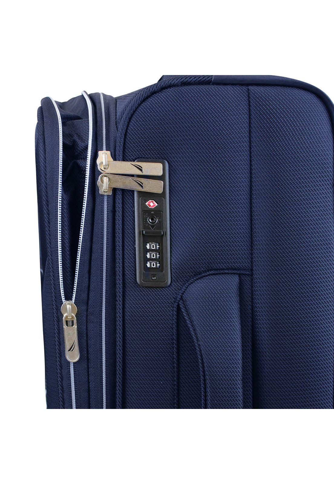 Maleta blanda de tela S de cabina Naútica Valencia 10kg azul-3