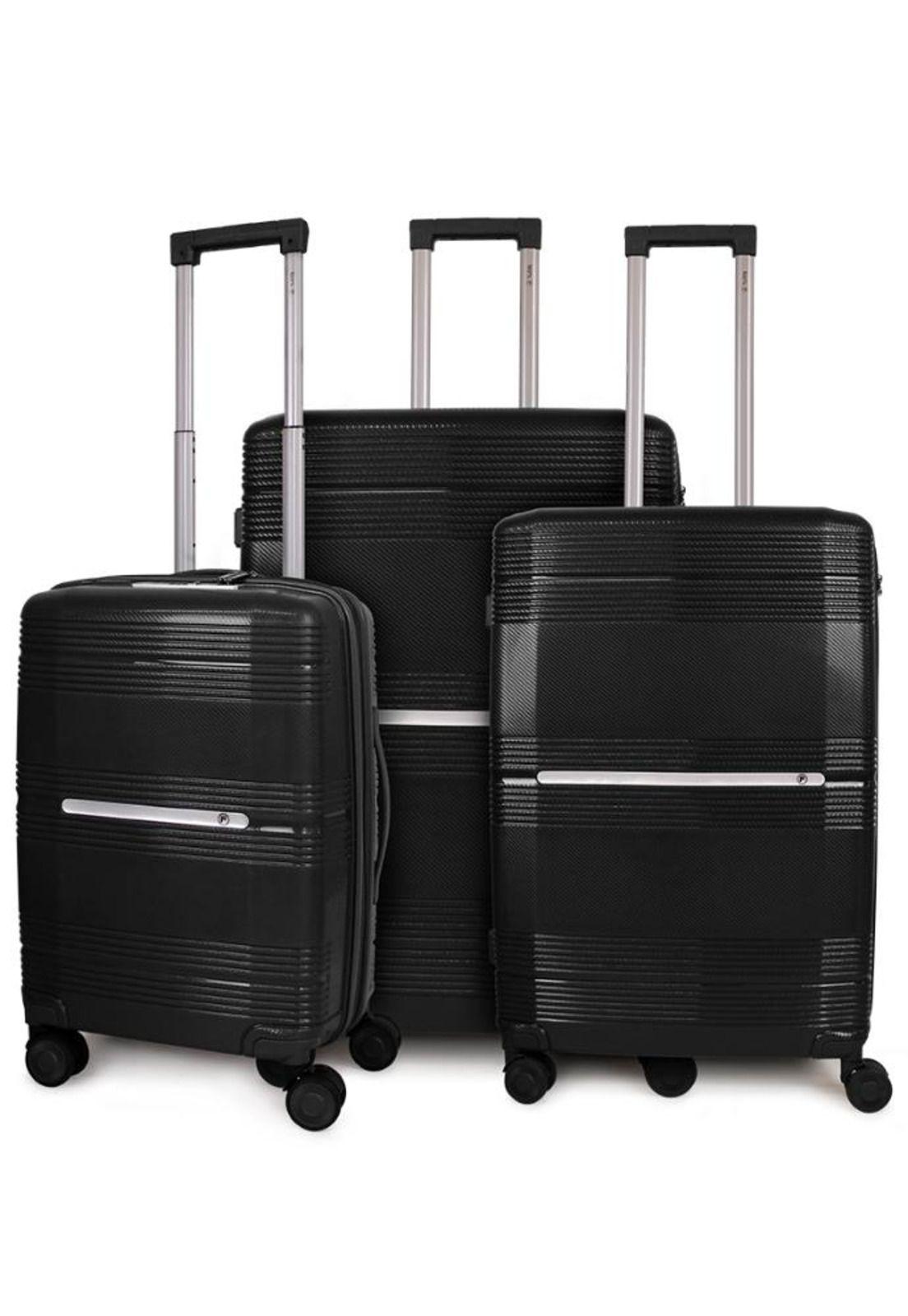 Set 3 Maletas CHIC negra S+M+L F la Maleta de Chile-0