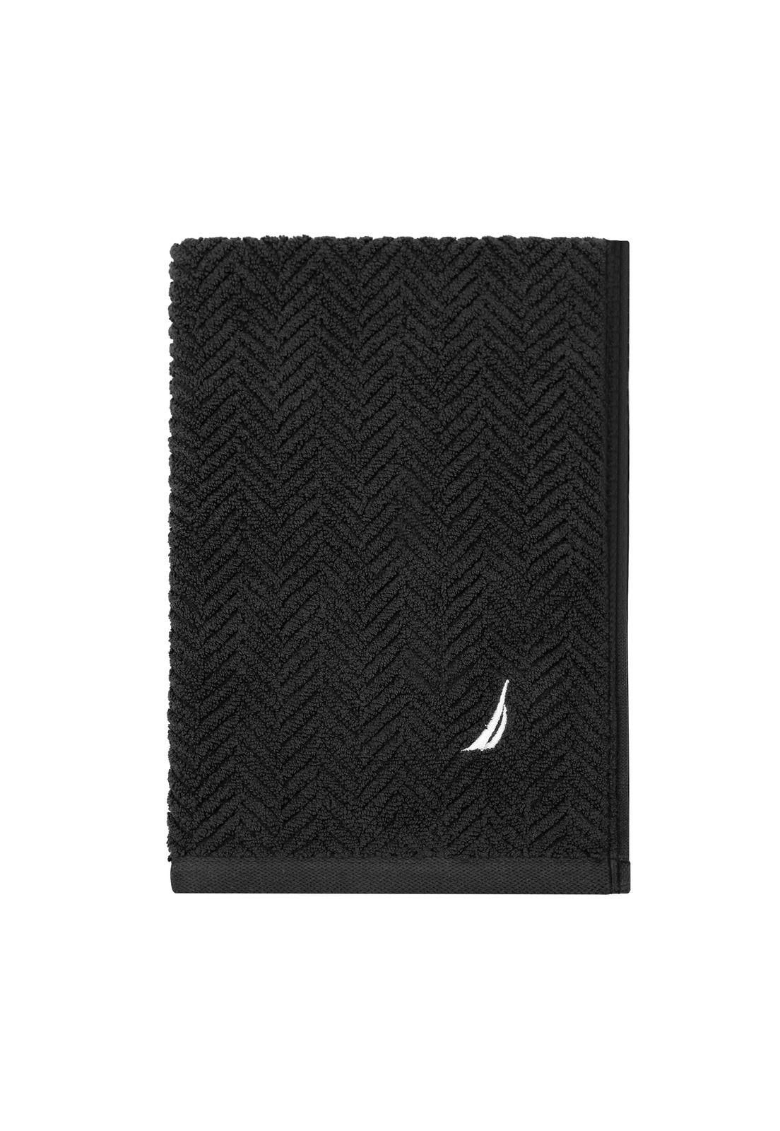 Set 2 Toallas Nautica VIS Cara+mano 100% algodón alta calidad negro-4