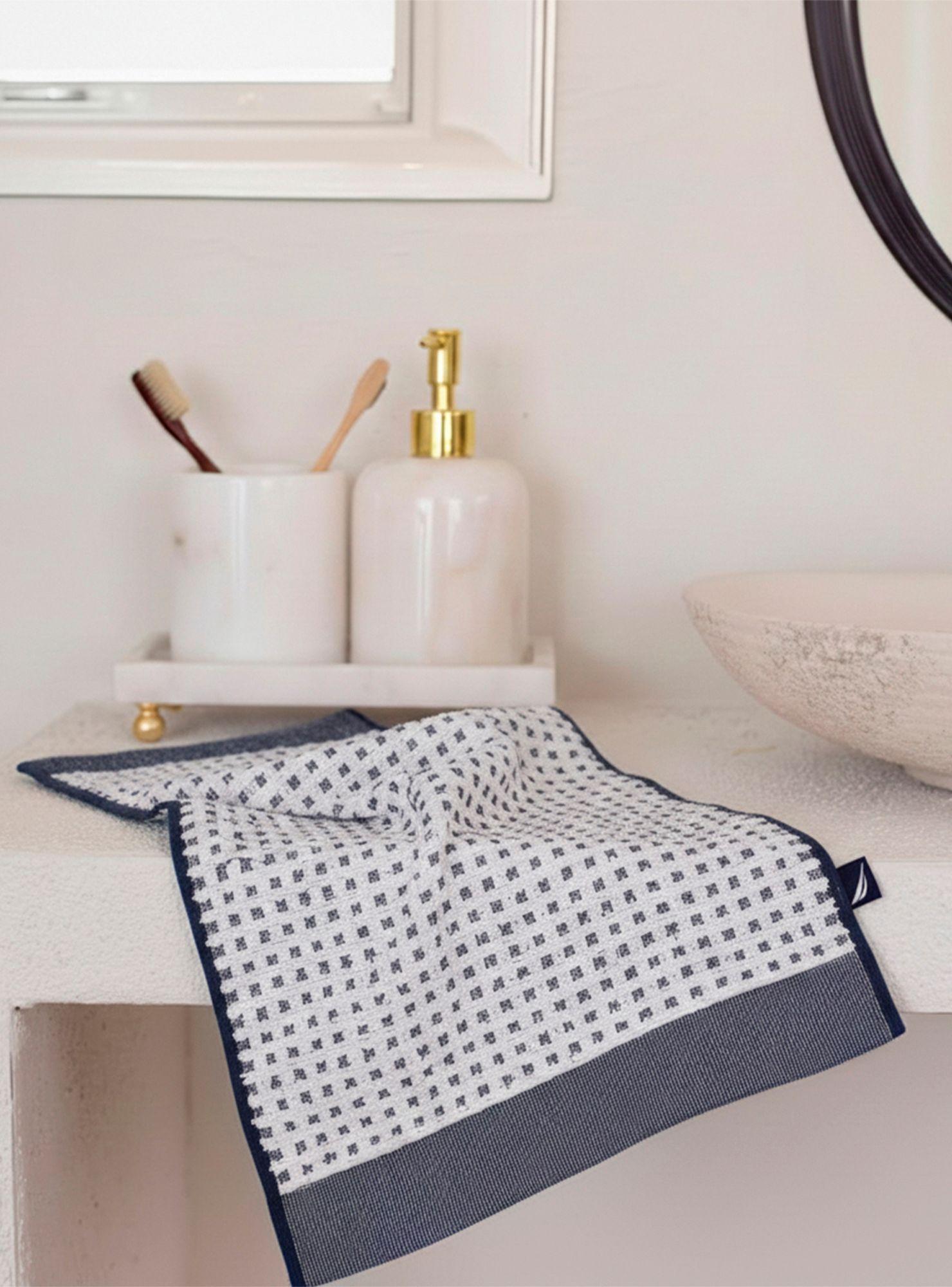 Toalla de cara MARA Nautica Home 30x50cm blanca-azul-5