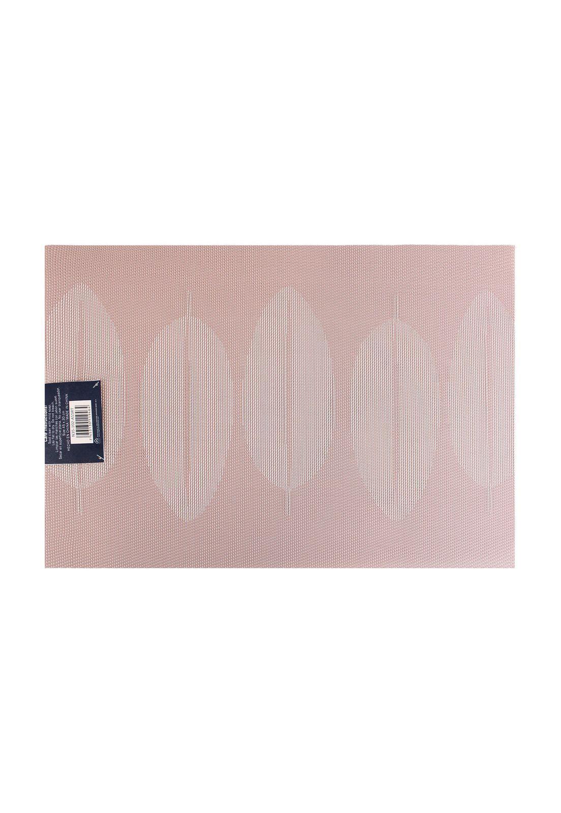 Pack 6 Individuales Nautica Home 45x30cm reversible hojas rosa-2