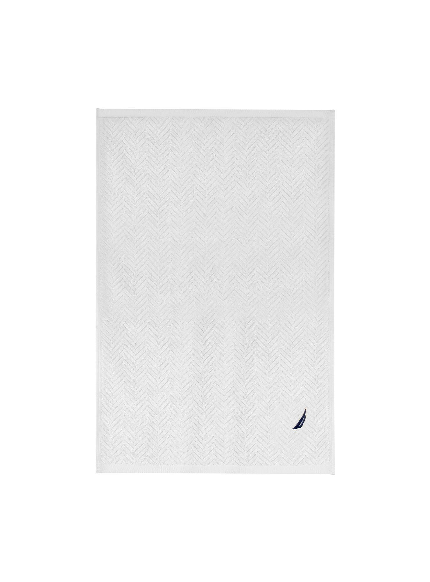 Toalla de mano VIS Nautica 100% algodón alta calidad 30x50cm blanca-3