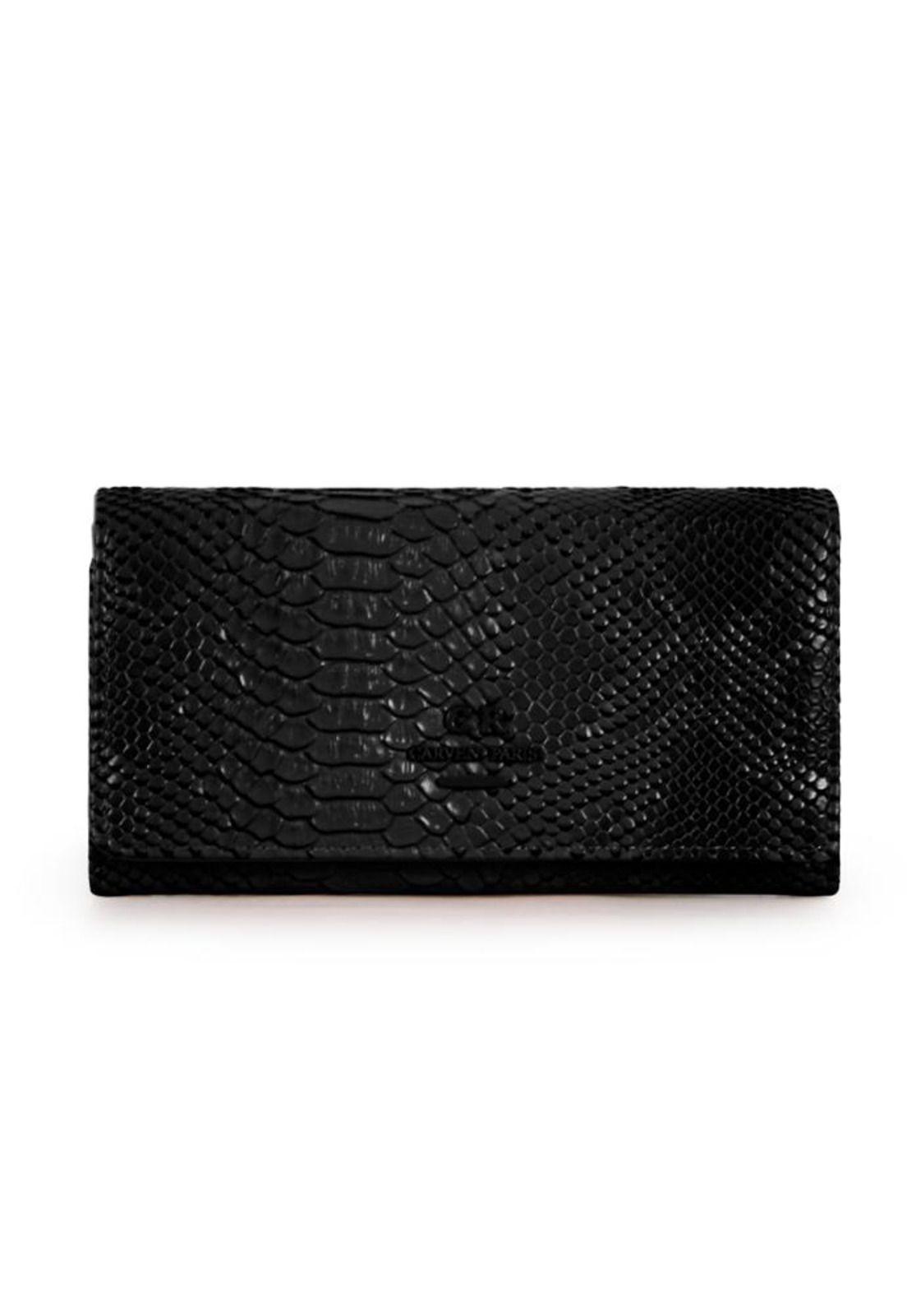 Billetera mujer Alda Serpent negra Carven-3