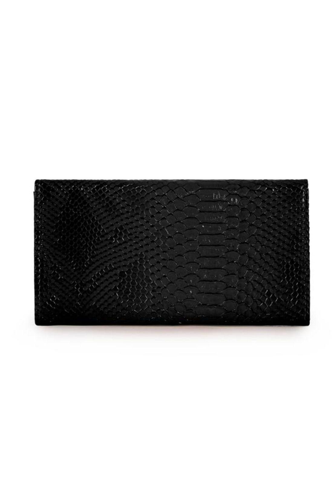 Billetera mujer Alda Serpent negra Carven-4