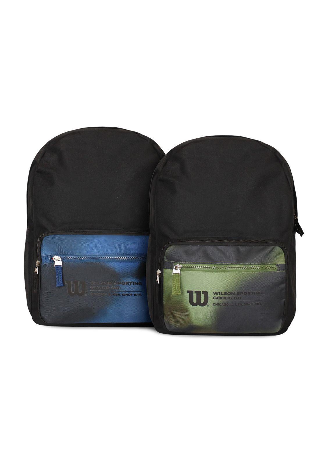 Pack Wilson 2 Mochilas Portland verde y azul-0