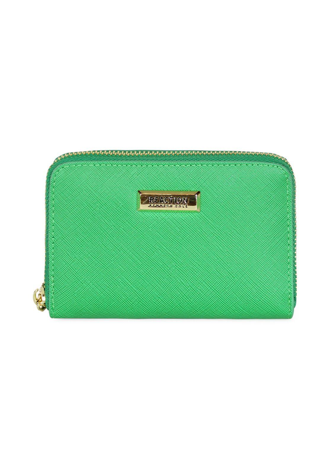 Pack Billetera Trifold verde + Pañuelo Alcala coral Kenneth Cole-2