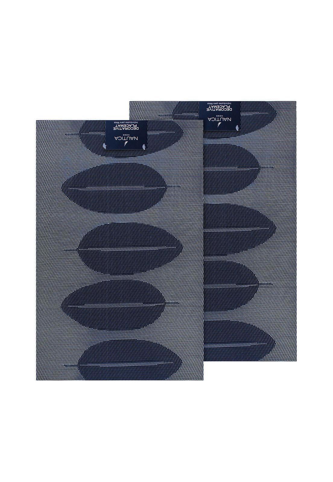 Pack 2 Individuales Nautica Home 45x30cm reversible hojas azul-4