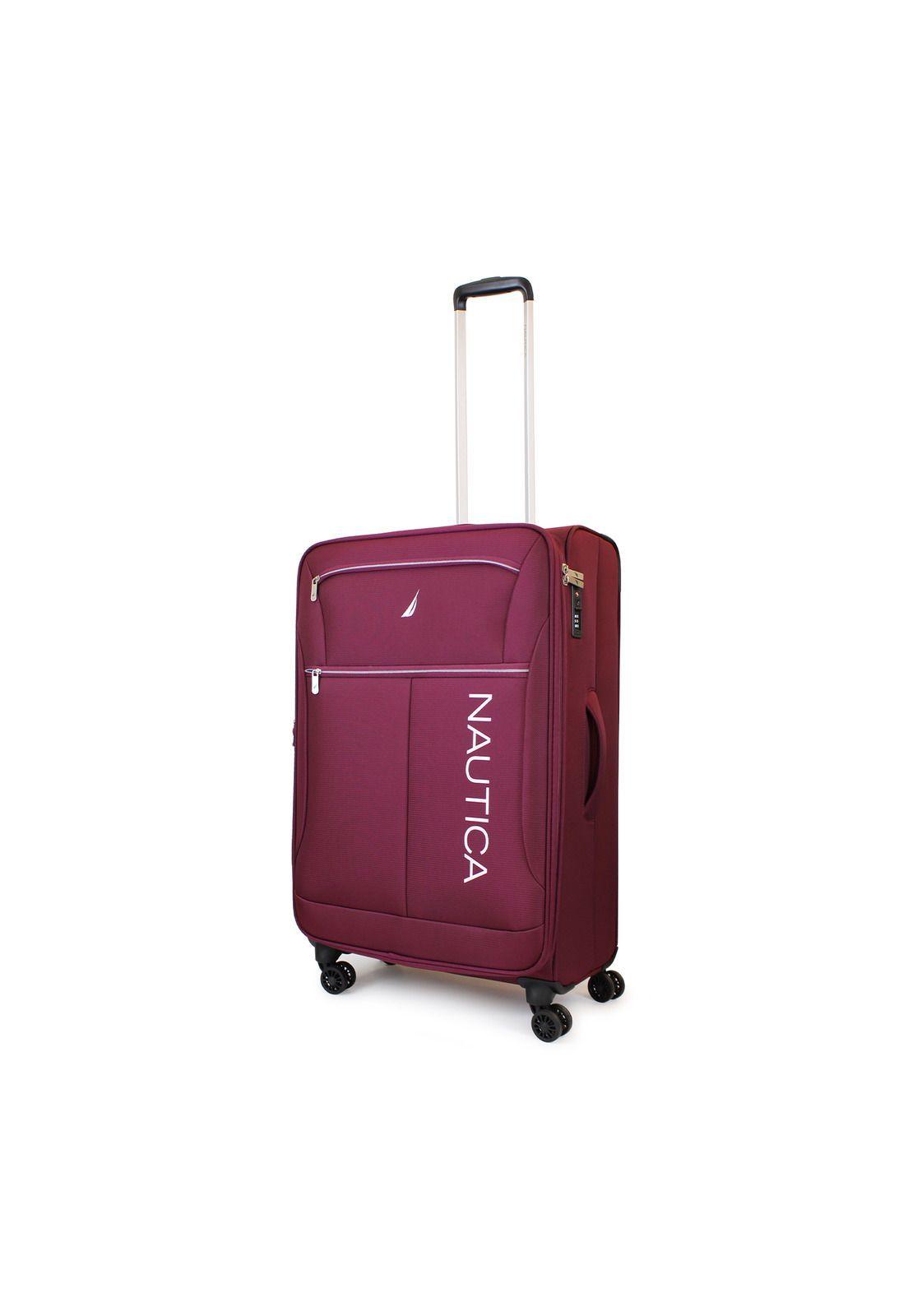 Maleta blanda de tela mediana Nautica Valencia 20kg burdeo-5