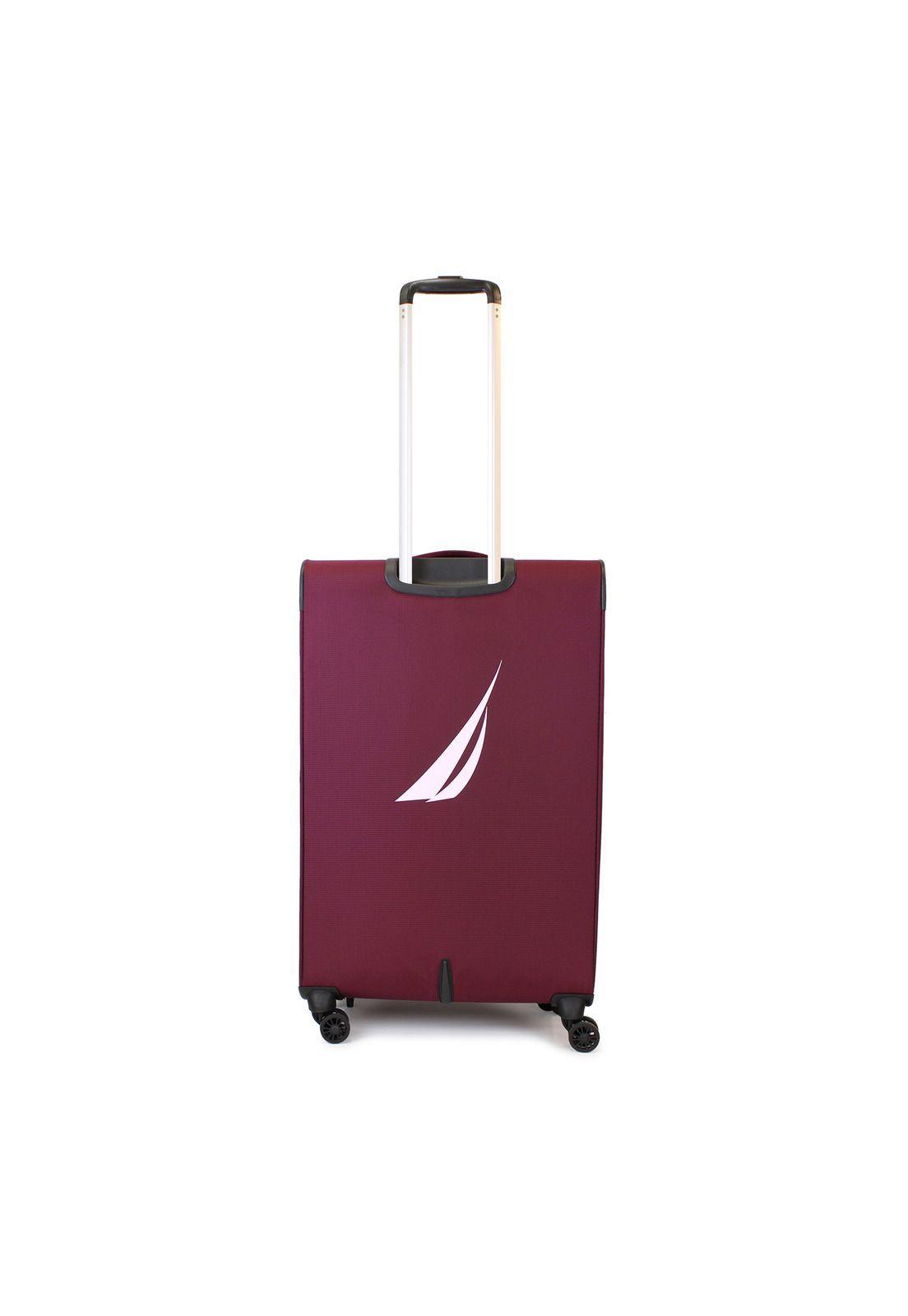 Maleta blanda de tela mediana Nautica Valencia 20kg burdeo-7