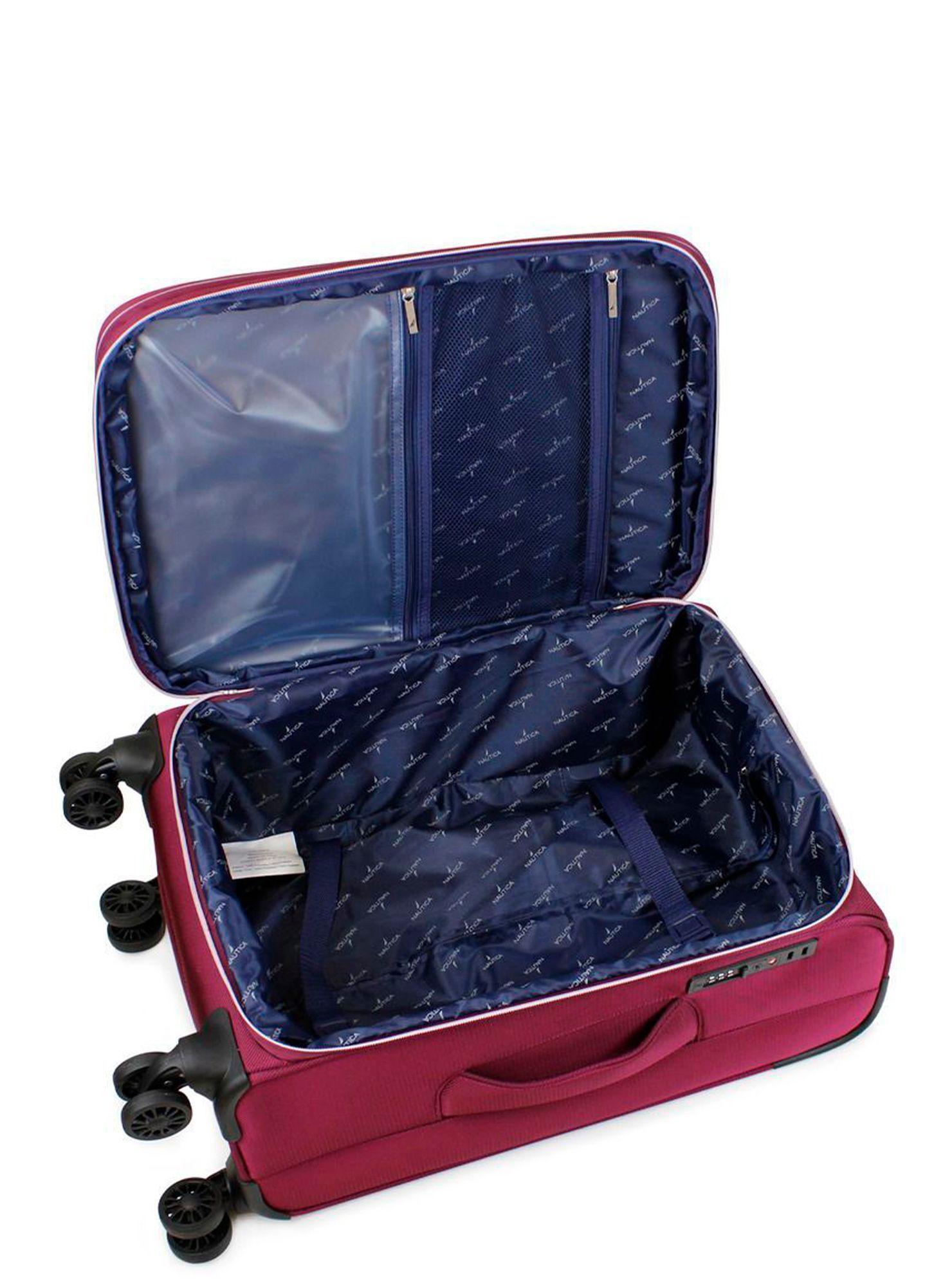 Maleta blanda de tela mediana Nautica Valencia 20kg burdeo-1