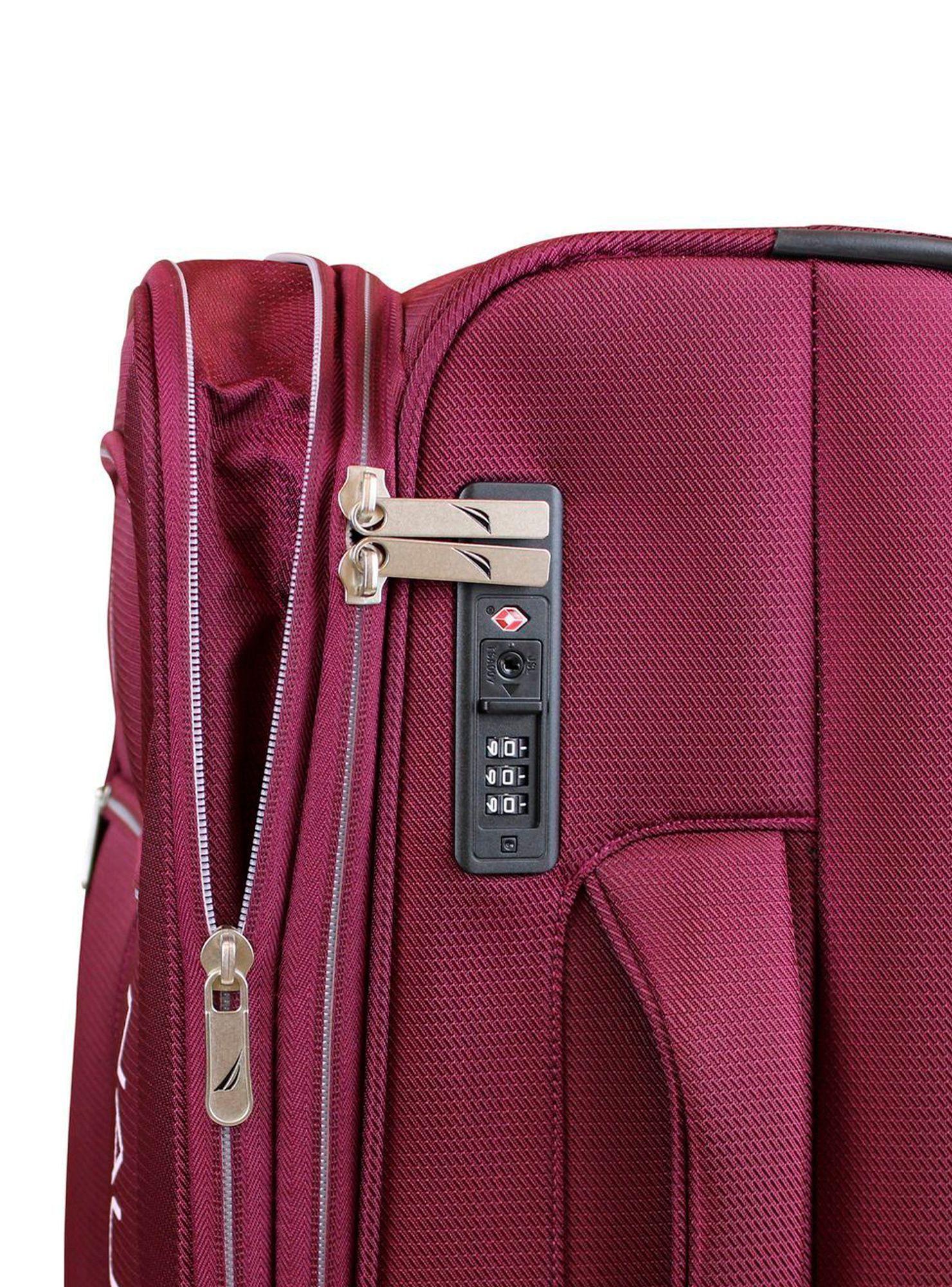 Maleta blanda de tela mediana Nautica Valencia 20kg burdeo-3
