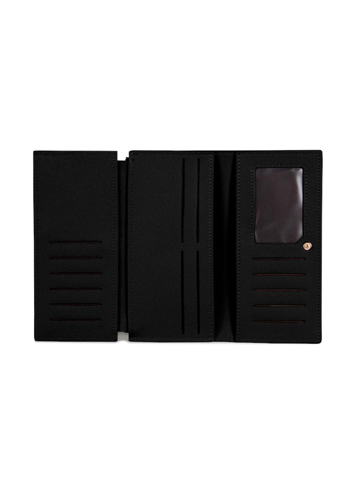 Pack Billetera Delia negra + Pañuelo Oni negro Carven-3