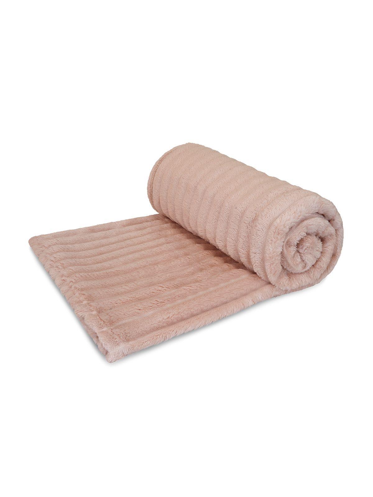 Pack 2 Mantas de cama Nautica Home Jacquard Franela ultrasuave 127x178cm rosa-4