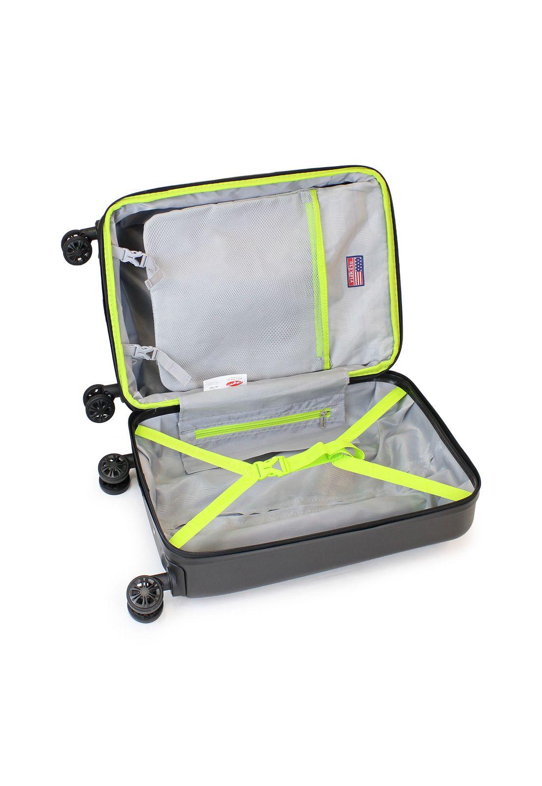 Maleta S de cabina Olympia 10kg negra-verde-4