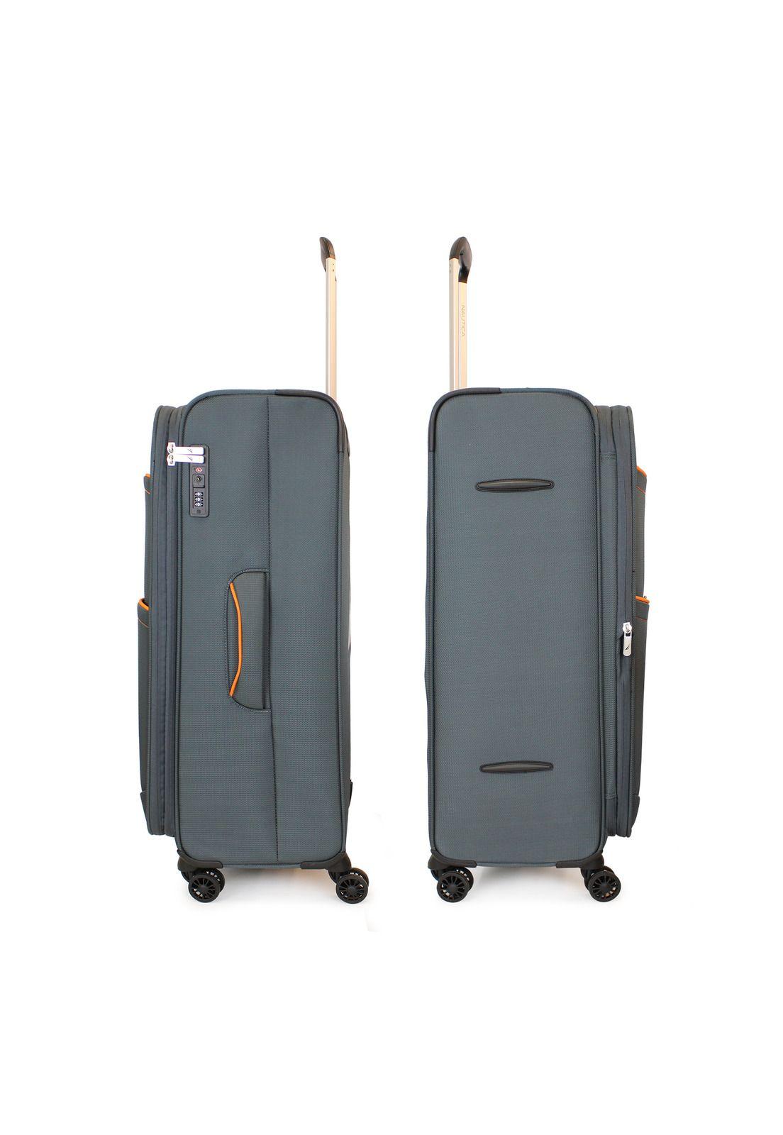 Set de 3 maletas de tela S+M+L Nautica Lisboa gris-6