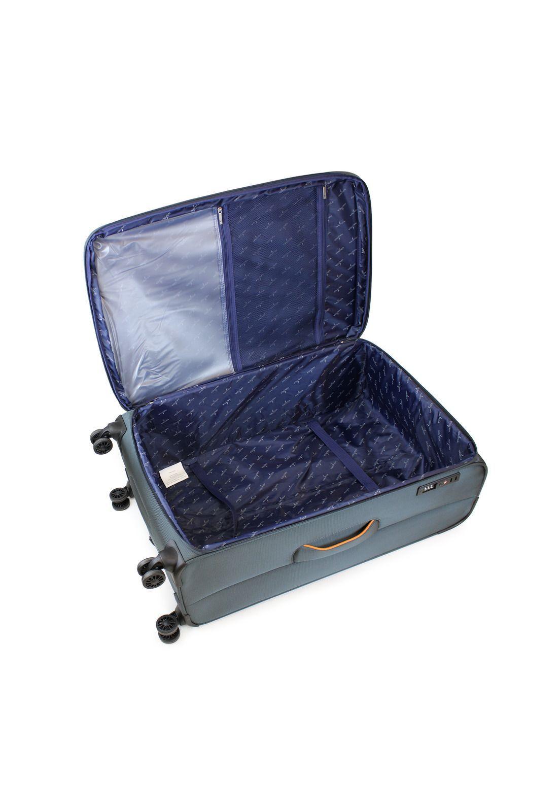 Set de 3 maletas blandas de tela S+M+L Nautica Lisboa gris-2