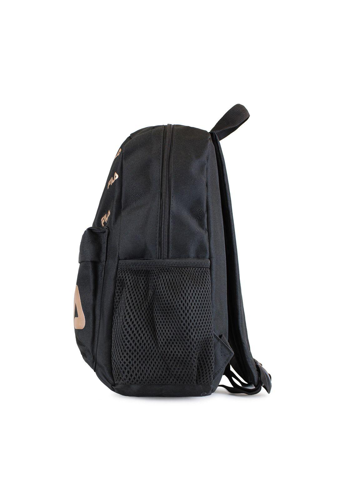 Pack Fila Mochila 10lts Urbanix + Estuche Neceser Spark negro-rose gold-5