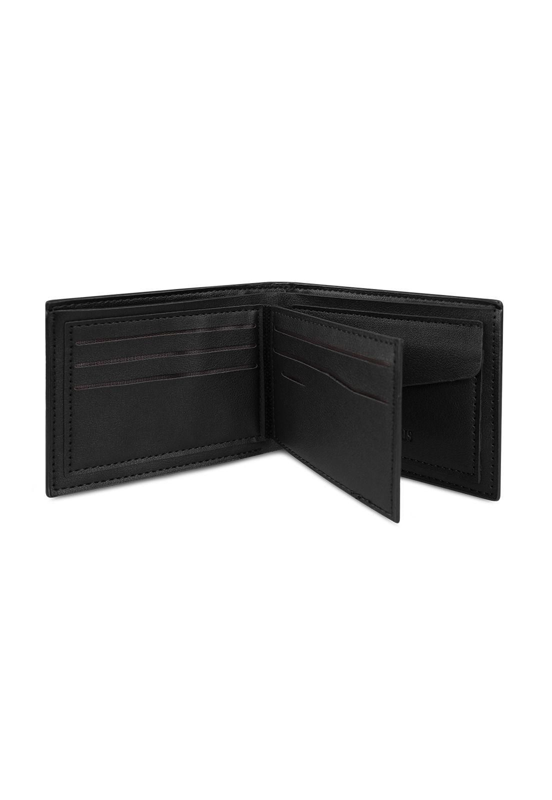 Billetera hombre Enzo negra con monedero Carven Paris-5