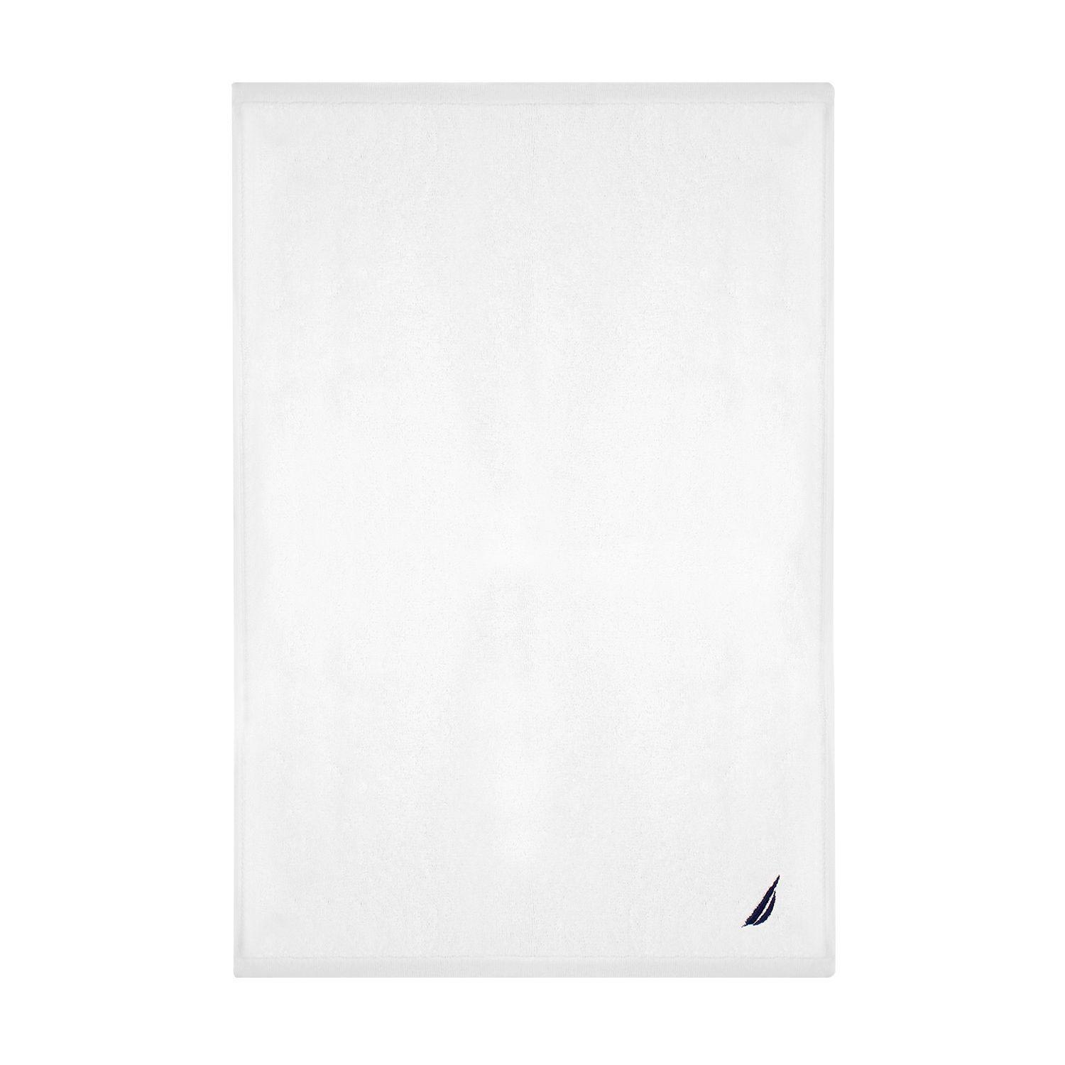 Toalla de mano Nautica 100% algodón textura esponjosa blanca-azul-3