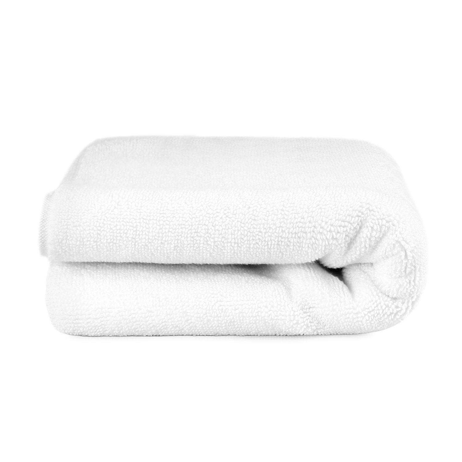 Toalla de mano Nautica 100% algodón textura esponjosa blanca-azul-4